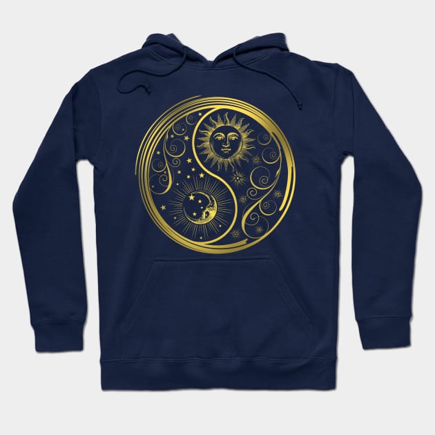 Yin Yang Sun and Moon Hoodie by Artizan